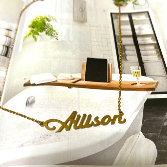 Jewelry - GOLD TONE “ALLISON” SCRIPT NAME PLATE NECKLACE